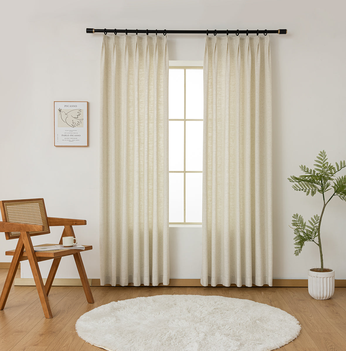 Nat Linen Curtains 20% Linen 8 Colors